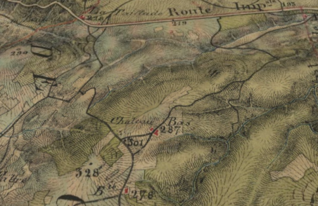 Carte état major Château Bas