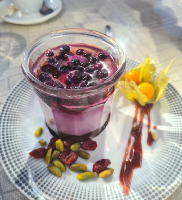 Dessert maison, Café de la Place à Octon