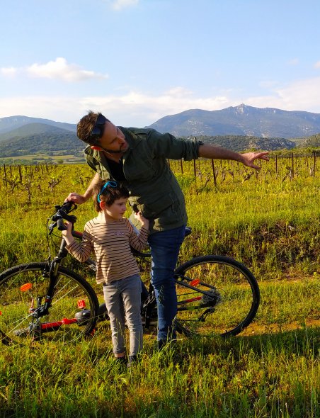 Vélo dans les vignes en Languedoc, Coeur d'Hérault 1