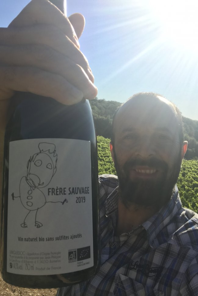 Geoffroy d'Albenas et la cuvée nature sans sulfite "Frère Sauvage"