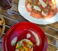 Repas à la Terrasse du Mimosa à Montpeyroux