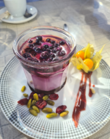 Dessert maison, Café de la Place à Octon