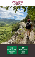 La carte des randonn&eacute;es en pays c&oelig;ur d'H&eacute;rault